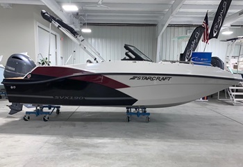 2025 Starcraft SVX 190 Burgundy/Quicksilver/Black Boat